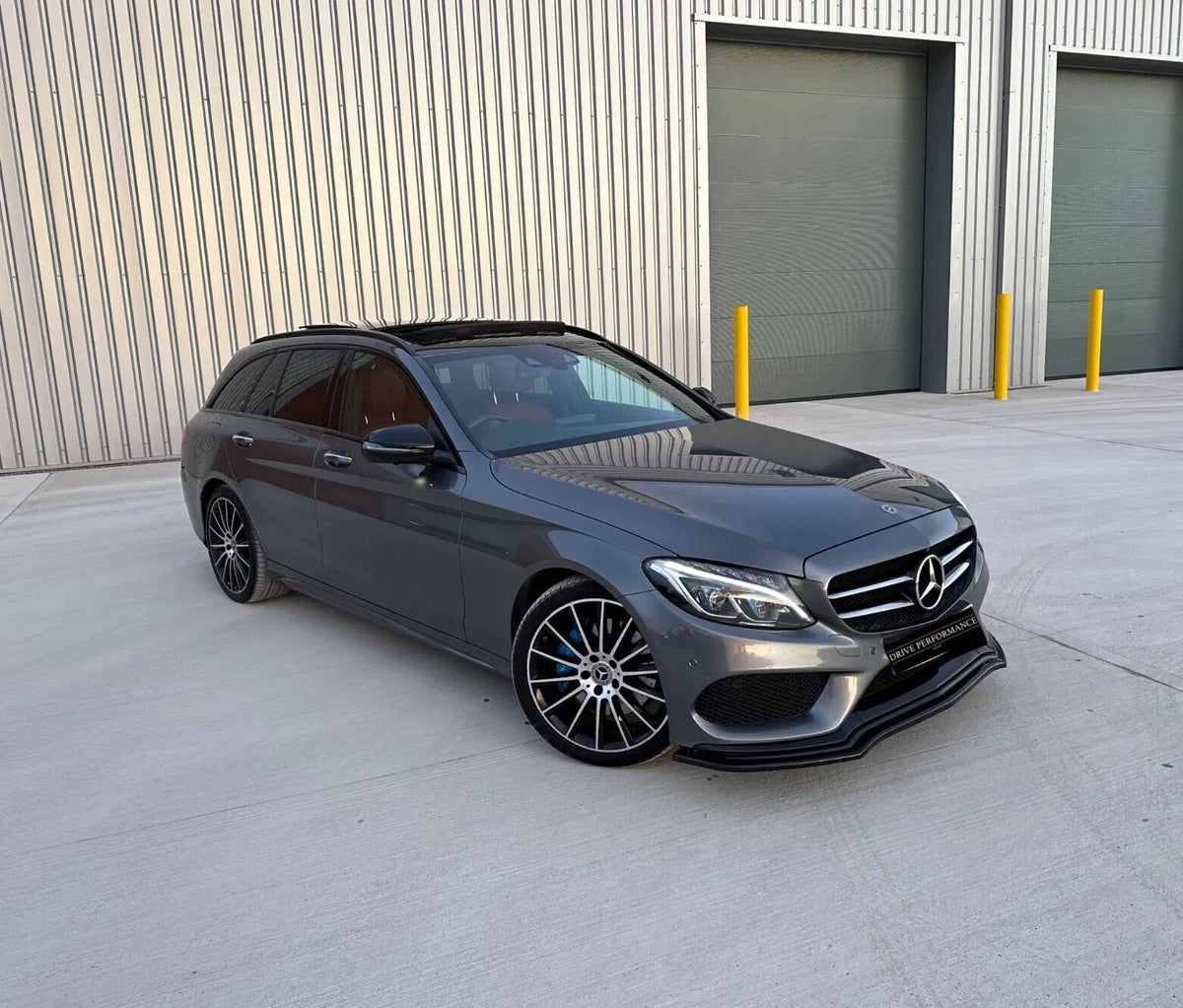 Mercedes W205 S205 C205 Front Gloss Black Bumper Spoiler Splitter AMG line C43