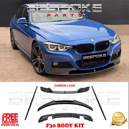 FOR BMW F30 F31 M PERFORMANCE DIFFUSER SPLITTER LIP SPOILER CARBON FIBRE KIT