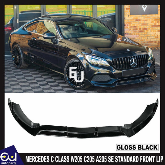 FOR MERCEDES C CLASS W205 C205 A205 SE STANDARD FRONT LIP SPLITTER SPOILER GLOSS