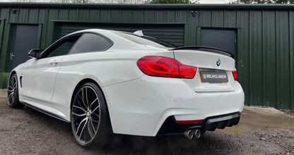FOR BMW 4 SERIES F32 F 33 F36 M PERFORMANCE GLOSS BLACK REAR DIFFUSER FRONT LIP