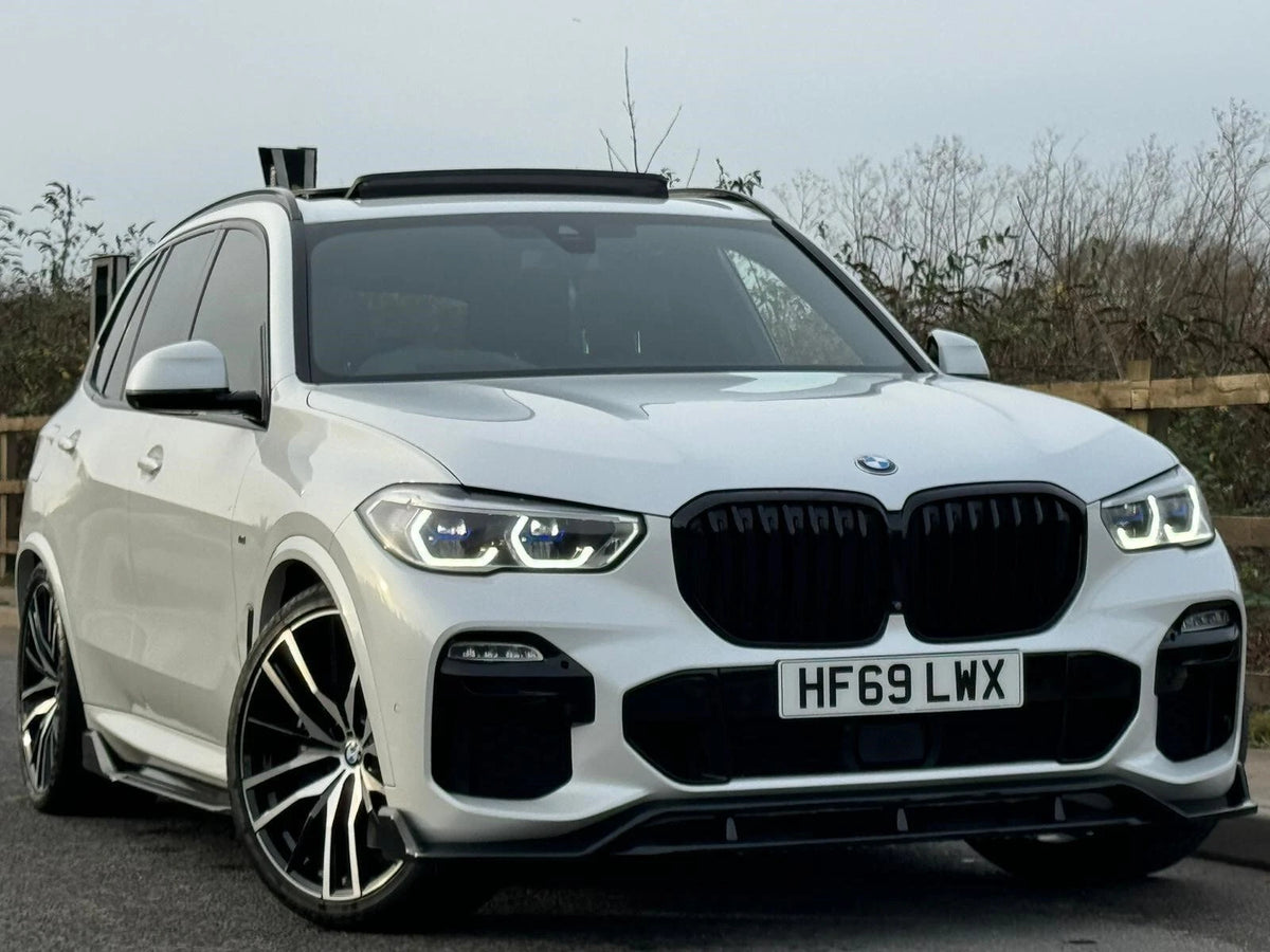 GLOSS BLACK BMW X5 G05 AERO BODY KIT FRONT LIP REAR DIFFUSER SIDE SKIRT SPLITTER