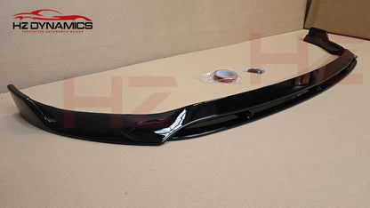 FOR MERCEDES C CLASS W205 C205 AMG LINE GLOSS BLACK FRONT LIP SPLITTER 2018-2021