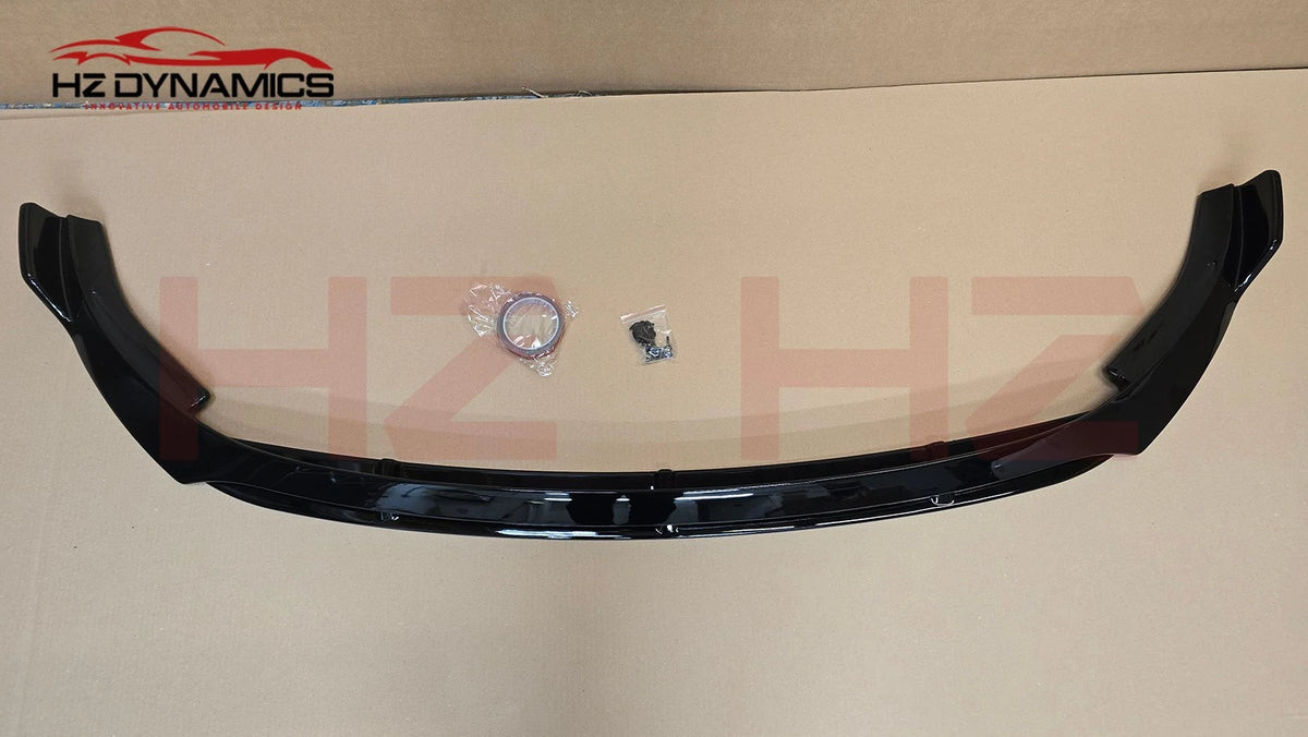 FOR MERCEDES C CLASS W205 C205 AMG LINE GLOSS BLACK FRONT LIP SPLITTER 2018-2021