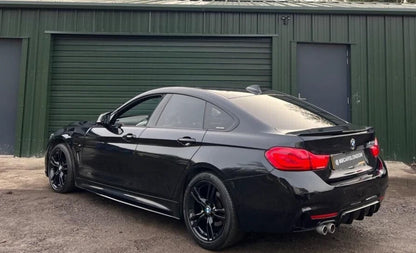 BMW F32 F33 F36 FRONT SPLITTER LIP SIDE SKIRT DIFFUSER M PERFORMANC GLOSS BLACK