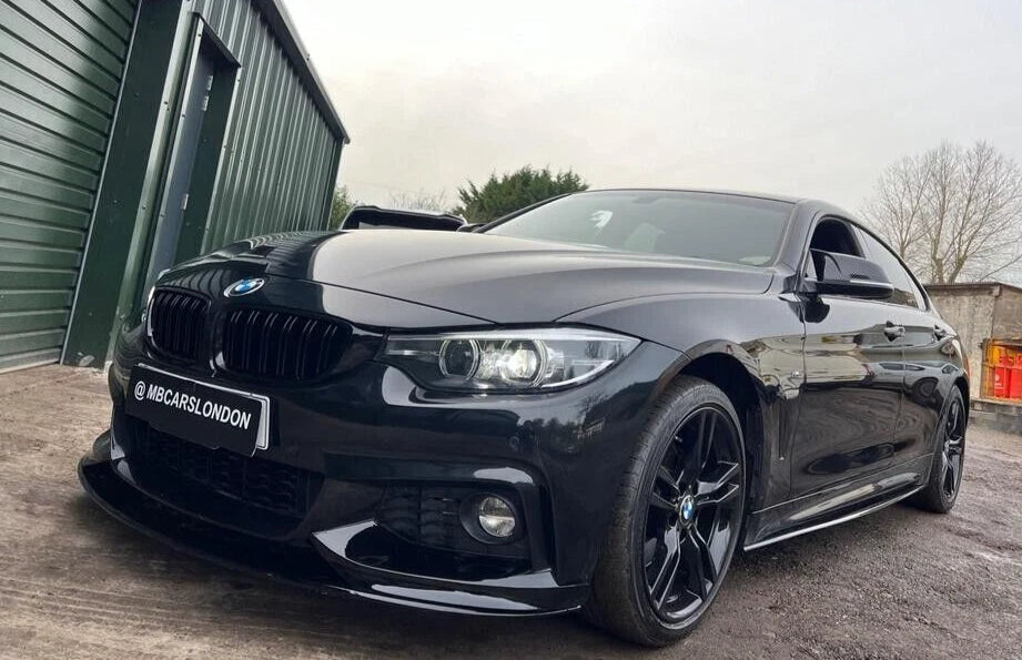 BMW F32 F33 F36 FRONT SPLITTER LIP SIDE SKIRT DIFFUSER M PERFORMANC GLOSS BLACK