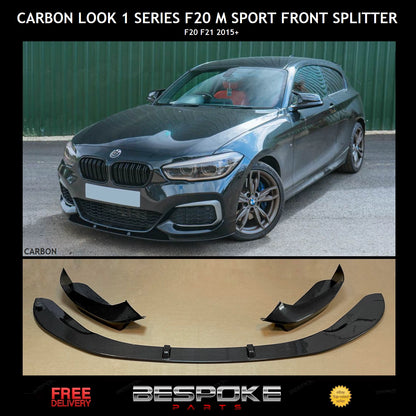 BMW 1 SERIES FRONT SPLITTER DIFFUSER BMW LCI CARBON LOOK F20 F21 LIP 2015+
