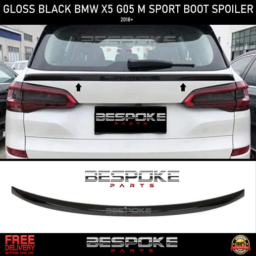 FOR BMW X5 G05 M SPORT REAR TRUNK BOOT SPOILER LIP GLOSS BLACK TOP BODYKIT 2019+