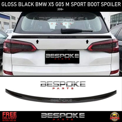 FOR BMW X5 G05 M SPORT REAR TRUNK BOOT SPOILER LIP GLOSS BLACK TOP BODYKIT 2019+