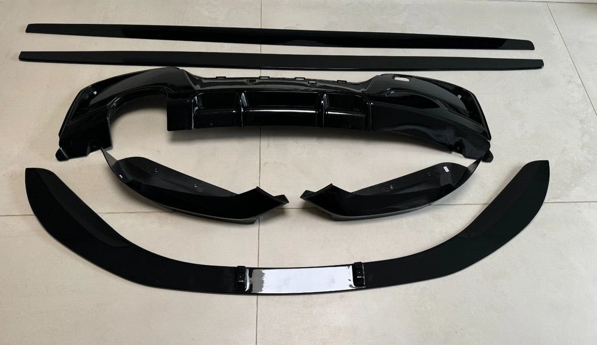 FOR BMW F20 F21 PRE-LC1 BODYKIT SPLITTER LIP GLOSS BLACK SIDE SKIRTS DIFFUSER