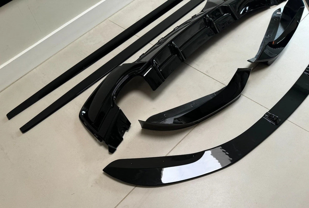 FOR BMW F20 F21 PRE-LC1 BODYKIT SPLITTER LIP GLOSS BLACK SIDE SKIRTS DIFFUSER