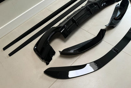 FOR BMW F20 F21 PRE-LC1 BODYKIT SPLITTER LIP GLOSS BLACK SIDE SKIRTS DIFFUSER
