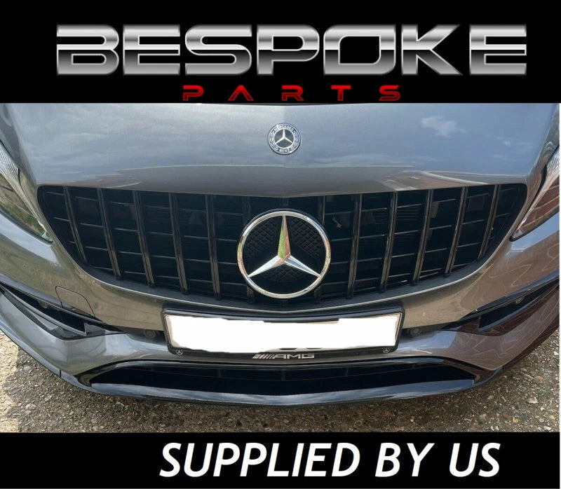 MERCEDES A CLASS GLOSS BLACK GT GRILL LIP 2015-2018 A45 W176 A180 A200 A220 AMG