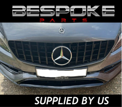 MERCEDES A CLASS GLOSS BLACK GT GRILL LIP 2015-2018 A45 W176 A180 A200 A220 AMG