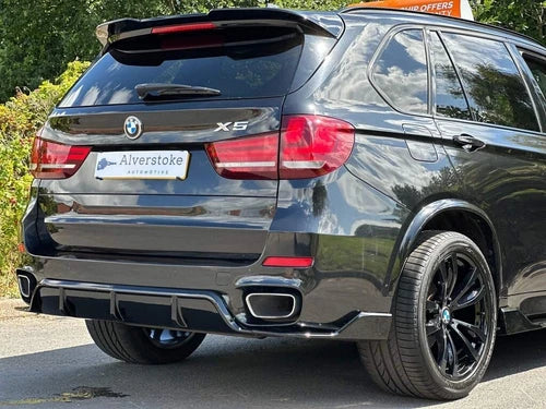 FOR BMW X5 F15 GLOSS BLACK REAR DIFFUSER LIP M PERFORMANCE BODY KIT SKIRT 13+
