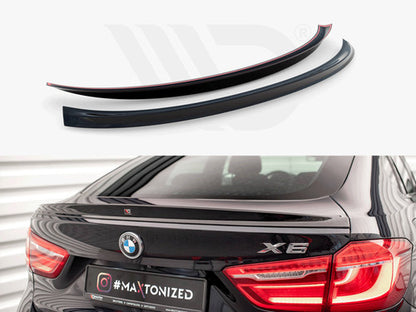 FOR BMW X5 F15 GLOSS BLACK REAR DIFFUSER LIP M PERFORMANCE BODY KIT SKIRT 13+