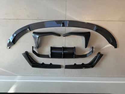 FOR BMW M3 M4 F80 F82 F83 CARBON LOOK BODYKIT FRONT LIP SPLITTER+REAR DIFFUSER