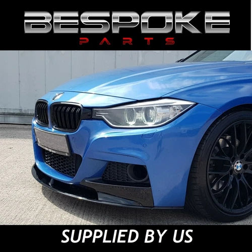 FOR BMW 3 SERIES F30 F31 GLOSS BLACK FRONT SPLITTER LIP REAR DIFFUSER M SPORT