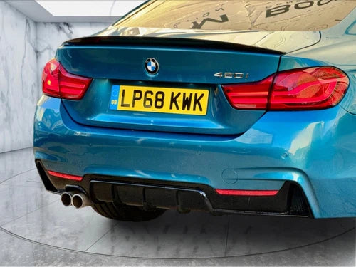FOR BMW 4 SERIES F36 GRAN COUPE M PERFORMANCE GLOSS BLACK REAR BOOT SPOILER LIP