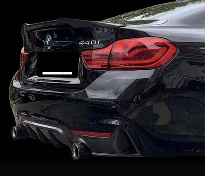 FOR BMW 4 SERIES F36 M4 V STYLE M SPORT STYLE REAR BOOT LID SPOILER LIP CARBON