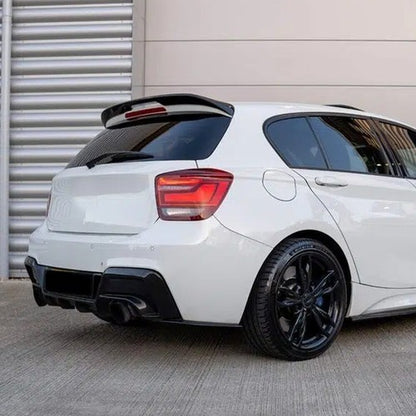 FOR BMW 1 SERIES F20 F21 REAR DIFFUSER LIP 135/140 LOOK LCI GLOSS BLACK 2015+