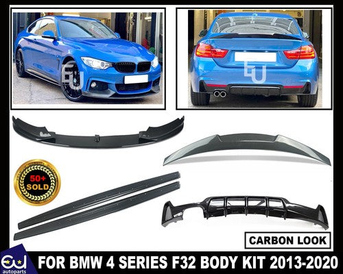 FOR BMW F32 F36 4 SERIES BODY KIT BODY CARBON FRONT LIP SIDE SKIRT REAR DIFFUSER