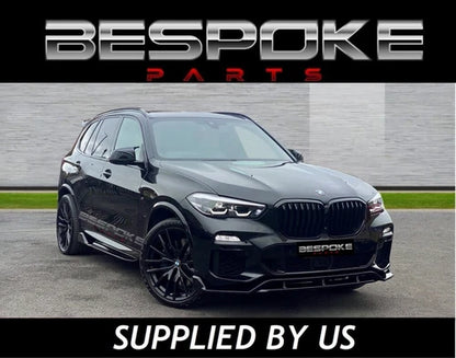 FOR BMW X5 G05 M SPORT F95 GLOSS BLACK LIP SIDE SKIRTS EXTENSION BLADES 2018+