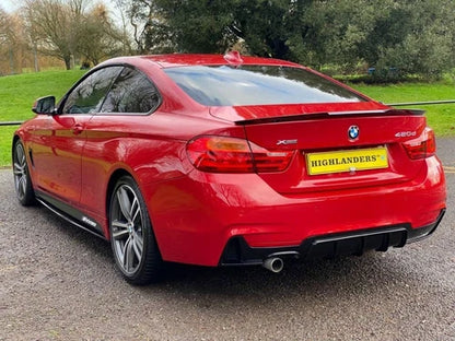 FOR BMW 4 SERIES F36 GRAN COUPE REAR V STYLE TRUNK BOOT SPOILER GLOSS BLACK 14+