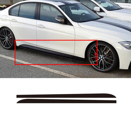 GLOSS BLACK SIDE STICKER SKIRT DECALS FOR BMW 5 SERIES F10 F11 M PERFORMANCE