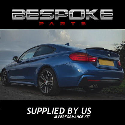 FOR BMW 4 SERIES M PERFORMANCE GLOSS BLACK REAR DIFFUSER + FRONT SPLITTER LIP