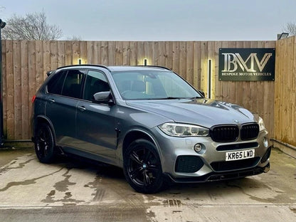 GLOSS BLACK FOR BMW X5 F15 AERO BODY KIT FRONT SPLITTER LIP + REAR DIFFUSER