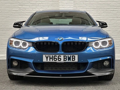 FOR BMW 4 SERIES M SPORT F32 F33 F36 FRONT CARBON FIBRE LOOK SPLITTER BUMPER LIP