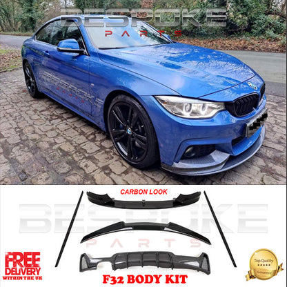 FOR BMW 4 SERIES F32 F33 F36 M PERFORMANCE DIFFUSER SPLITTER LIP SPOILER SKIRT