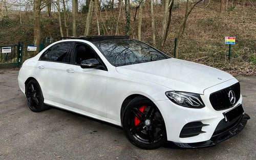 FOR MERCEDES W205 C205 C CLASS GLOSS BLACK FRONT SPLITTER LIP LOOK SPOILER AMG
