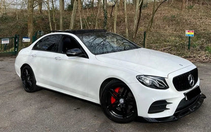 FOR MERCEDES W205 C205 C CLASS GLOSS BLACK FRONT SPLITTER LIP LOOK SPOILER AMG