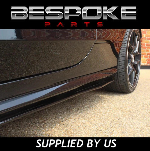 FOR MERCEDES W205 W204 C205 W176 A CLASS GLOSS BLACK SIDE SKIRT EXTENTION LIP