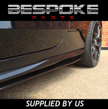FOR MERCEDES W205 W204 C205 W176 A CLASS GLOSS BLACK SIDE SKIRT EXTENTION LIP