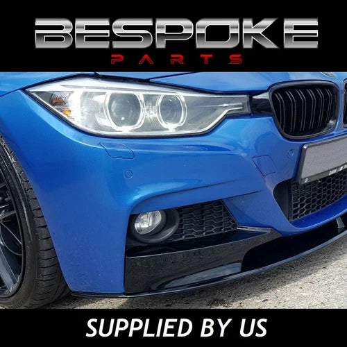 FOR BMW 3 SERIES F30 F31 GLOSS BLACK FRONT SPLITTER LIP REAR DIFFUSER M SPORT