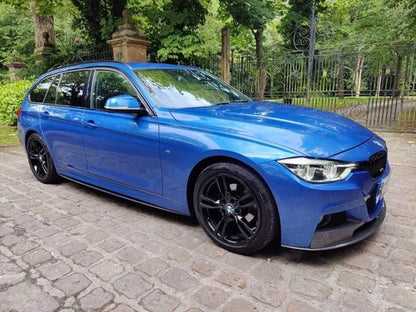 FOR BMW F30 F31 M SPORT STYLE SIDE SKIRT LIP EXTENSION CARBON LOOK BLADES 2012+