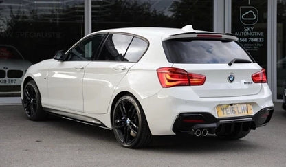 GLOSS BLACK BMW F20 F21 M PERFORMANCE STYLE SIDE SKIRT EXTENSION 2012-2018 BLADE