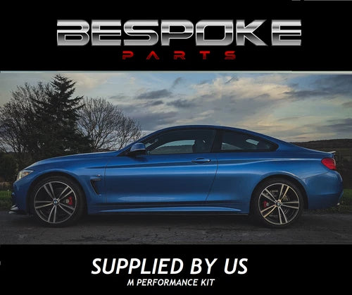 FOR BMW 4 SERIES M PERFORMANCE GLOSS BLACK REAR DIFFUSER + FRONT SPLITTER LIP