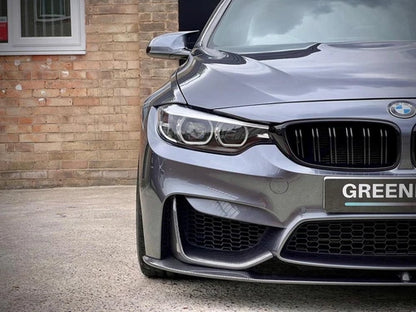 BMW M3 M4 F80 F82 F83 CARBON FIBER LOOK FRONT SPLITTER LIP + REAR DIFFUSER KIT
