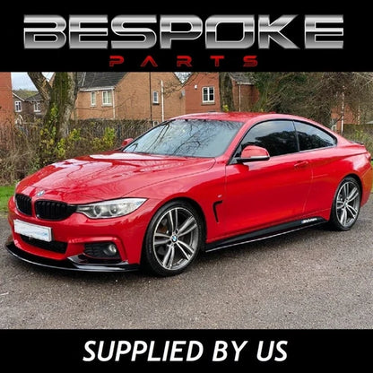 FOR BMW 4 SERIES M PERFORMANCE GLOSS BLACK REAR DIFFUSER + FRONT SPLITTER LIP