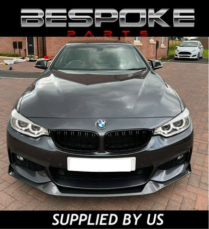 GLOSS BLACK FRONT SPLITTER MAD STYLE LIP FOR BMW 4 SERIES F32 F33 F36 M SPORT