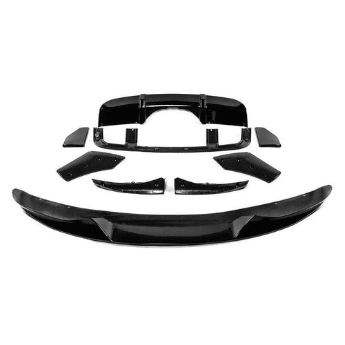 GLOSS BLACK FOR BMW X5 F15 AERO BODY KIT FRONT SPLITTER LIP + REAR DIFFUSER