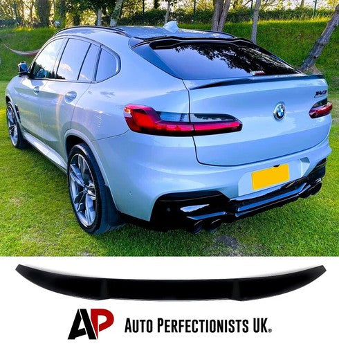 FOR BMW X4 G02 M SPORT REAR BOOT TRUNK LIP SPOILER X4M STYLE 2018+ GLOSS BLACK