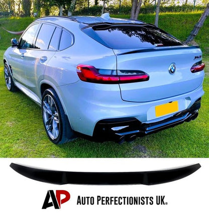 FOR BMW X4 G02 M SPORT REAR BOOT TRUNK LIP SPOILER X4M STYLE 2018+ GLOSS BLACK