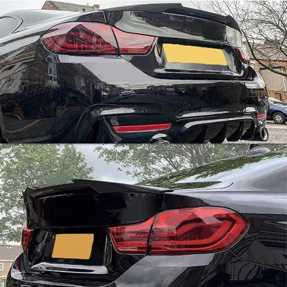 FOR BMW 4 SERIES F36 M4 V STYLE M SPORT STYLE REAR BOOT LID SPOILER LIP CARBON