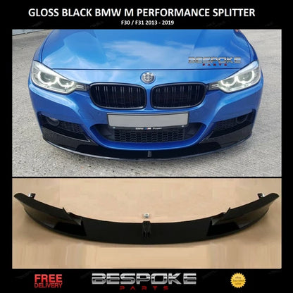 FITS BMW 3 SERIES F30 F31 FRONT SPLITTER LIP FRONT LIP SPOILER M PERFORMANCE