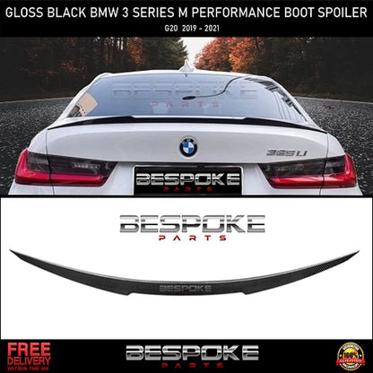 FITS BMW G20 G21 REAR WING BOOT SPOILER LIP GLOSS BLACK M3 V STYLE M PERFORMANCE