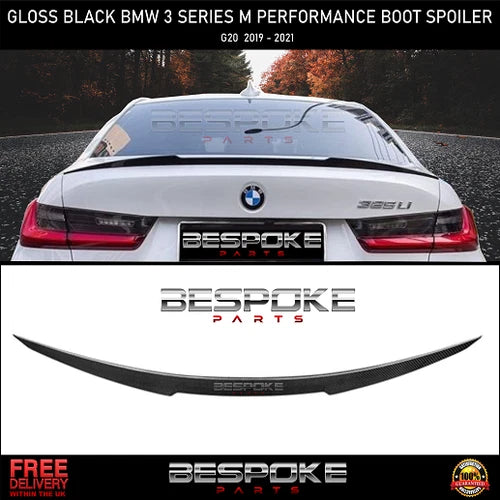 FITS BMW G20 G21 REAR WING BOOT SPOILER LIP GLOSS BLACK M3 V STYLE M PERFORMANCE